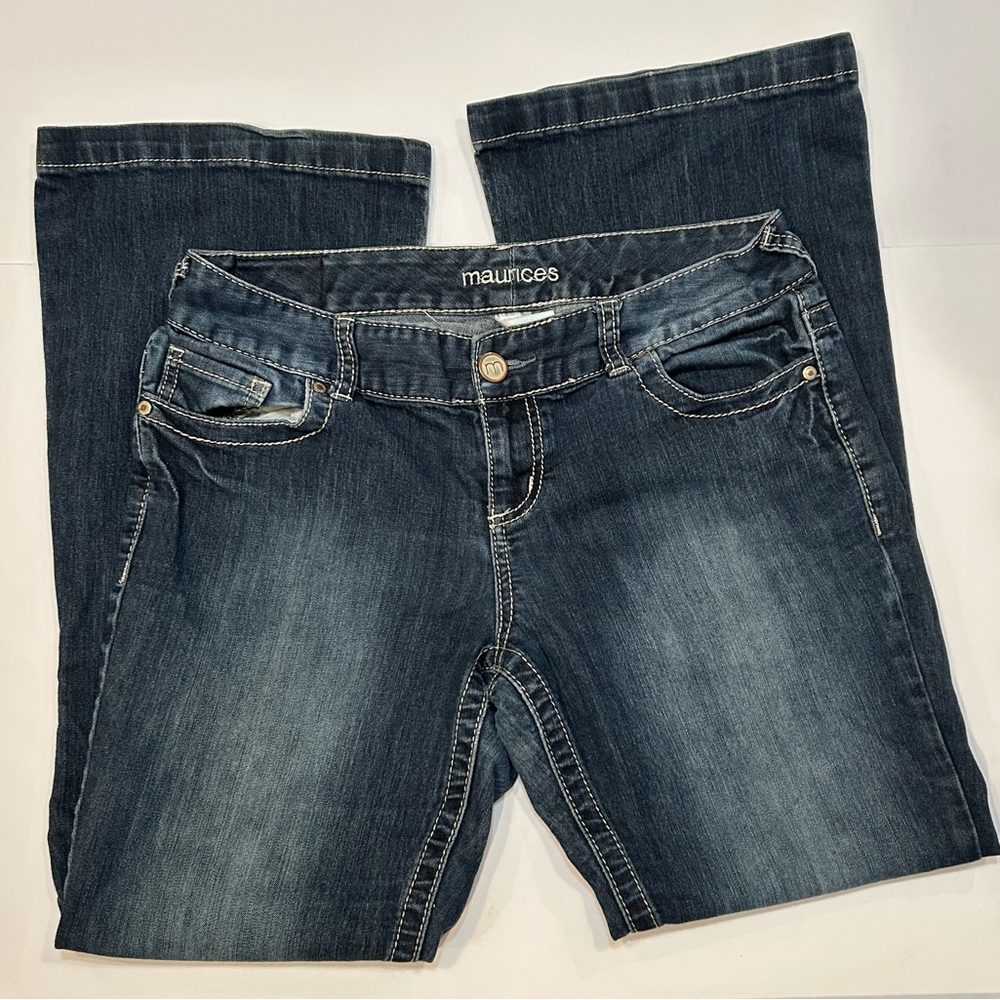 Maurices Dark Blue Boot Cut Jeans 9/10 Short Like New